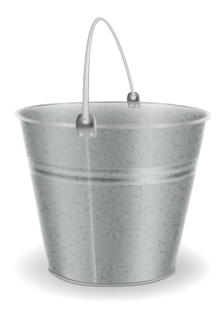 Vector illustration of metal bucket のイラスト素材