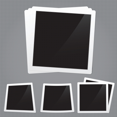 detailed illustration of a retro photo frame. Image contains gradient meshのイラスト素材