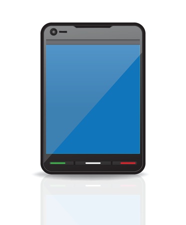 Black Smartphone. Isolated On White Backgroundのイラスト素材
