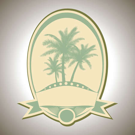 retro labels with summer icon - vector のイラスト素材