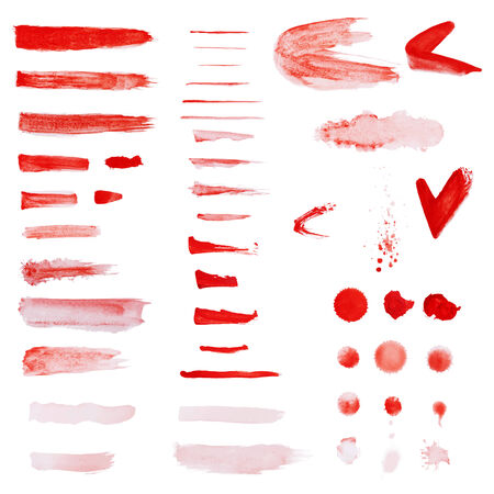Brush strokes and Paint Splatters Vector set のイラスト素材
