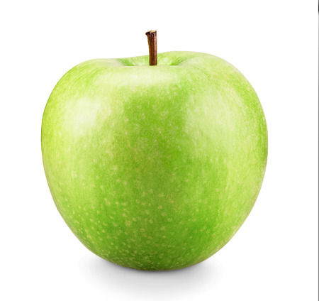 Green apple isolated on white background. の写真素材
