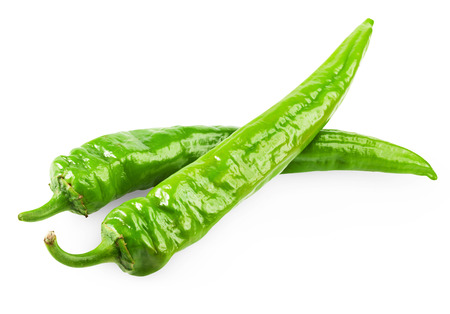 Hot Pepper on a white background. Clipping Pathの写真素材