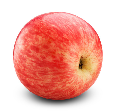Fresh ripe red apple isolated on a white background. Clipping Pathの写真素材