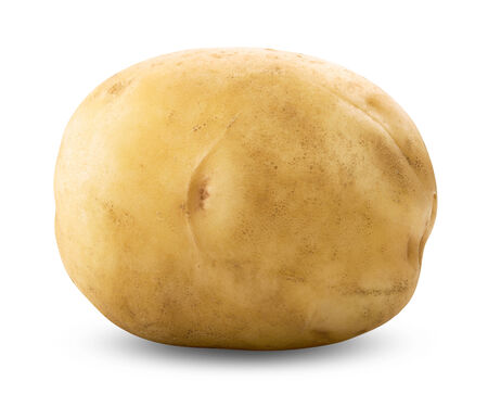 potato isolated on a white background close up. Clipping Pathの写真素材
