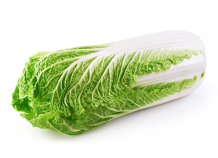 Romain lettuce isolated on a white background. Clipping Pathの写真素材