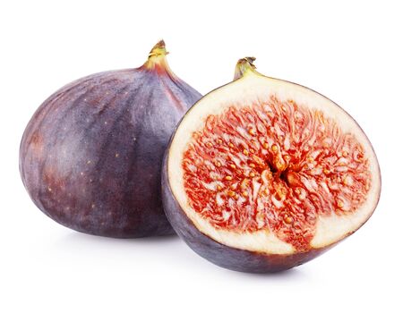 Figs fruits isolated on white background. Clipping Pathの写真素材