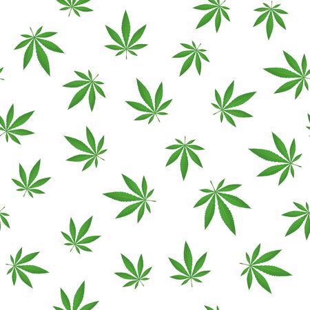 Marijuana leaves background vector seamless pattern.のイラスト素材