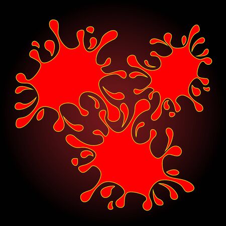 Dripping paint. Ink spots illustrationのイラスト素材