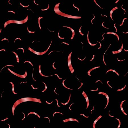Seamless Celebration red Ribbon Patternのイラスト素材