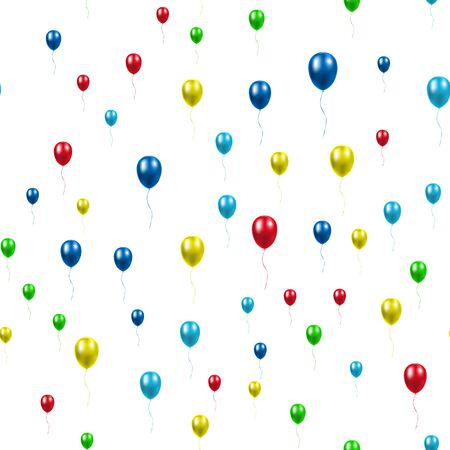 Realistic glossy balloons for Birthday, festive occasions, parties, weddingsのイラスト素材