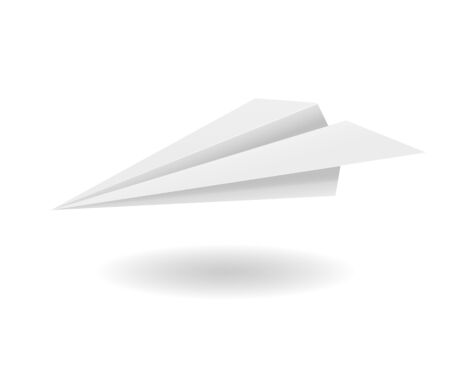 illustration of origami paper airplane on white backgroundのイラスト素材
