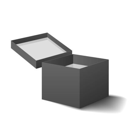 open box cardboard package isolated on transparent white backgroundのイラスト素材