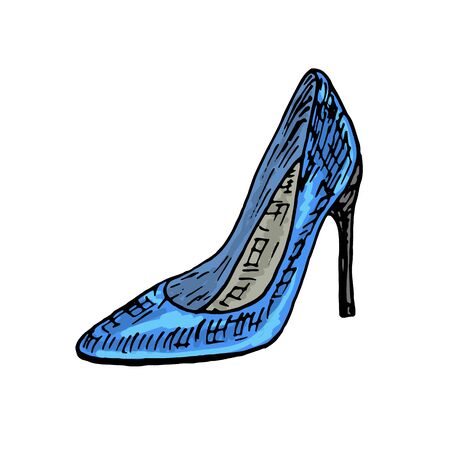Stylish, modern beautiful vector women's shoesのイラスト素材