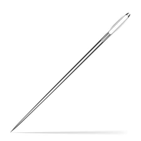 Needle tool for sewing on isolated white backgroundのイラスト素材