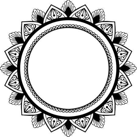 Mandala for coloring book. Yoga logos Vectorのイラスト素材