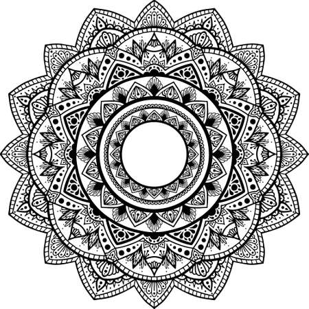Mandala for coloring book. Yoga logos Vectorのイラスト素材