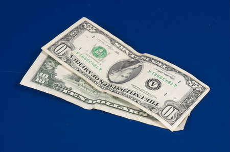 dollars on a blue background