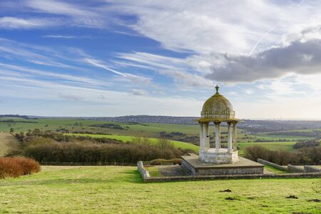 The Chattri First World War Memorial on the South Downs, Brighton, East Sussexの写真素材
