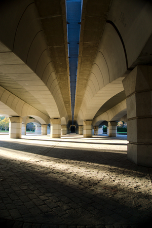 Beneath bridge, Valencia, Spainの写真素材