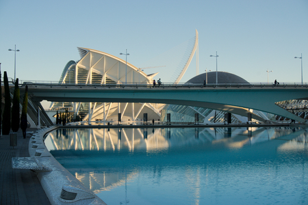 Valencia's science museum and IMAX movie theatre. Spain.のeditorial素材