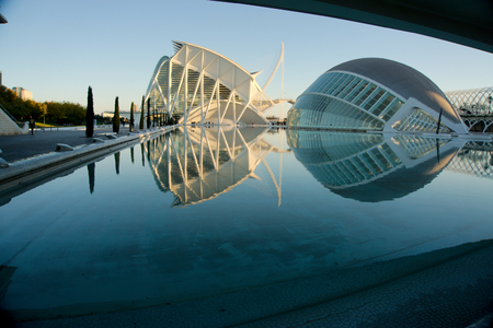 Valencia's science museum and IMAX movie theatre. Spain.のeditorial素材