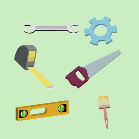 six subjects in the volume for use in construction and repairのイラスト素材