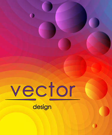 background from yellow, orange, pink, red, violet and blue circlesのイラスト素材