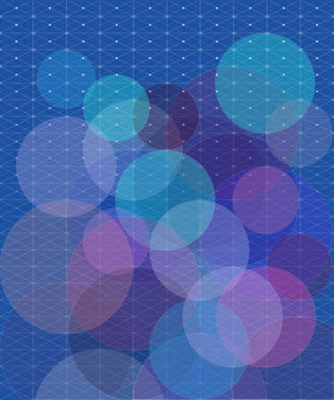 the concept of geometric shapes on blue background/ separation net