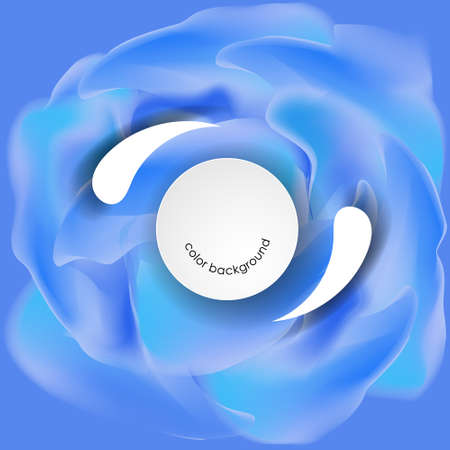 abstract vector illustration of watercolor brushstrokes blue colorのイラスト素材