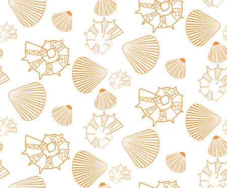 seamless pattern from seashellsのイラスト素材