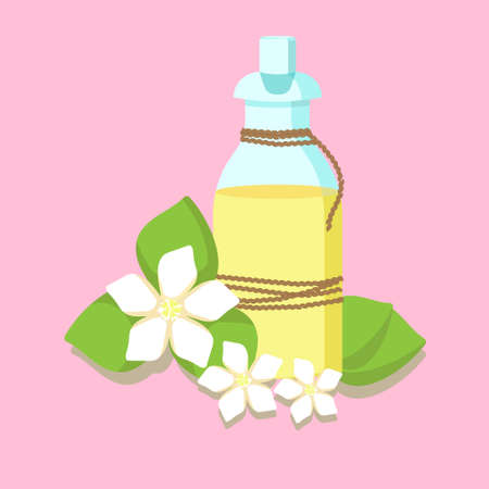 vector illustration of essential oil of bitter orange / the concept of aromatherapyのイラスト素材