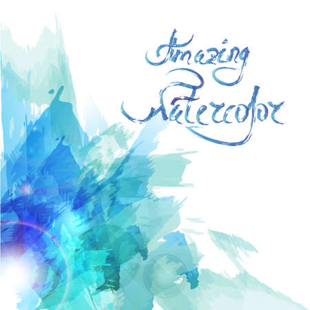 watercolor vector illustration. spot of paintのイラスト素材