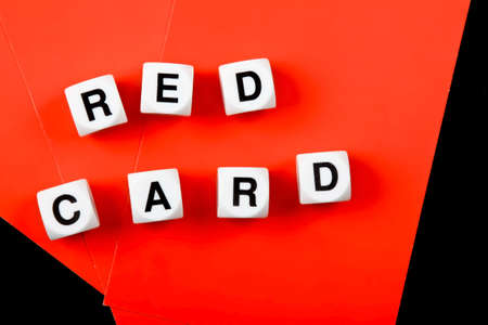 red cards is rready for bad players の写真素材