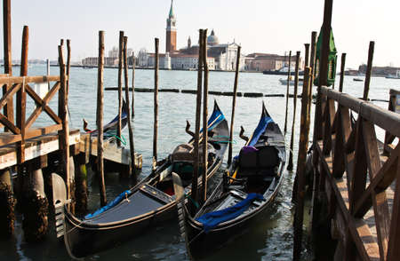 gondolas in Veniceの写真素材