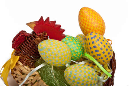 basket, like a chicken full of eastern eggsの写真素材