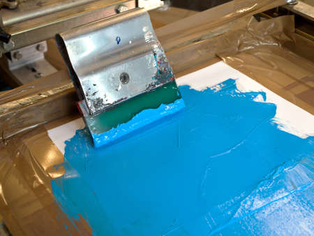 screen printing equipment and squeegeの写真素材