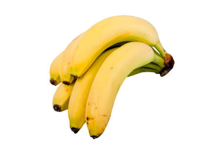 bunch of bananas isolated over a white backgroundの写真素材