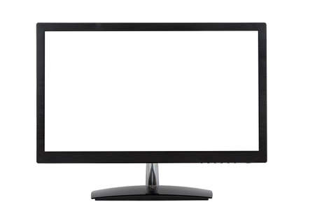 computer monitor isolated on white backgroundの写真素材