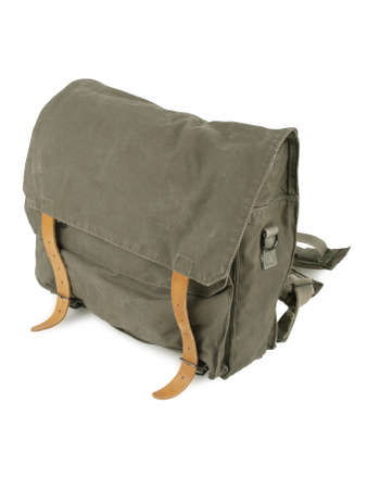 small army combat rucksack isolated on white background, studio shotの写真素材