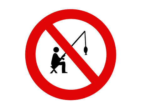 no fishing signの写真素材