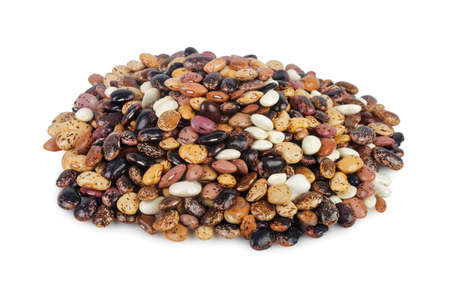 Pile of pinto beans isolated, studio shot