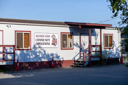 N Vancouver, BC, Canada - 07-01-2021: Squamish Nation Community Operations building. They ensure all...