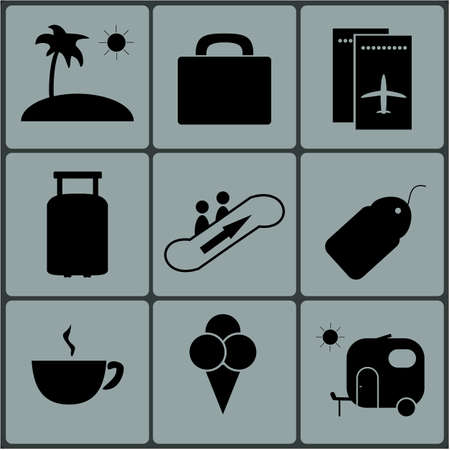 Travel icons setのイラスト素材