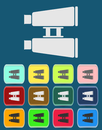 Binoculars flat icon. Single icon. のイラスト素材
