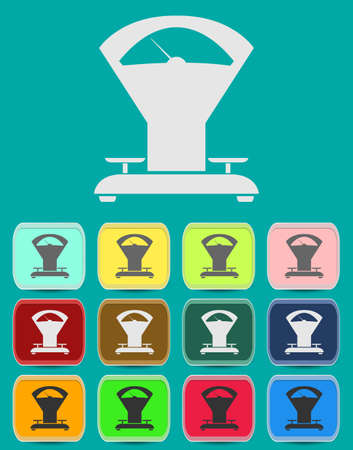 Scales balance - Simple icon isolated on whiteのイラスト素材
