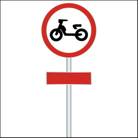 traffic sign forbidden entrance moped のイラスト素材