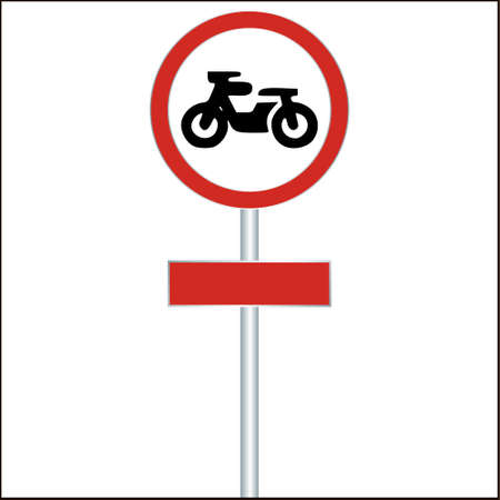 traffic sign forbidden entrance motorcycleのイラスト素材