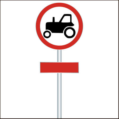 Tractor Sign on White のイラスト素材