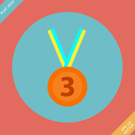 3rd Position Bronze Medal Icon のイラスト素材